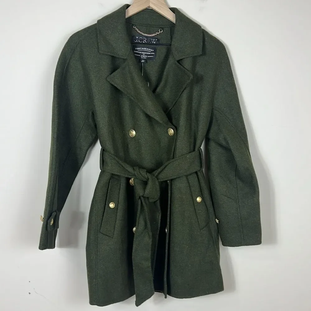 J. Crew Trench coat in double-faced Italian wool $368‎ Size XS - Picture 2 of 13